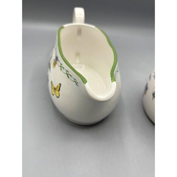 Studio Nova Garden Bloom Creamer & Sugar Bowl Set Floral Butterfly Design - Picture 5 of 8